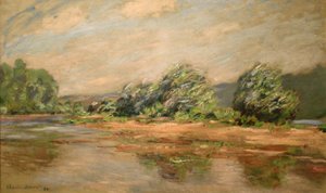 Port-Villezのセーヌ川（突風） 作： Claude Monet